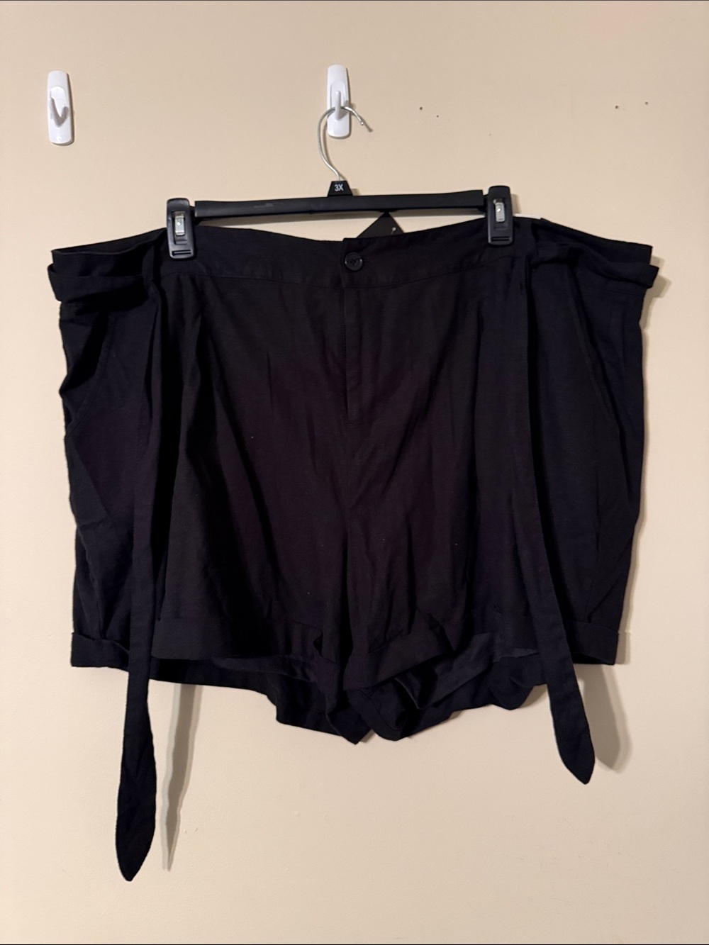 torrid Black High-Waist Tie-Detail Shorts
